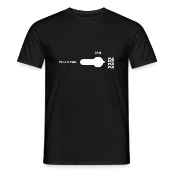 Humour Tir Sportif - Pan Pan - Armes et Munitions - T-shirt homme - noir - Devant - AI Model Male 178 light (178cm)