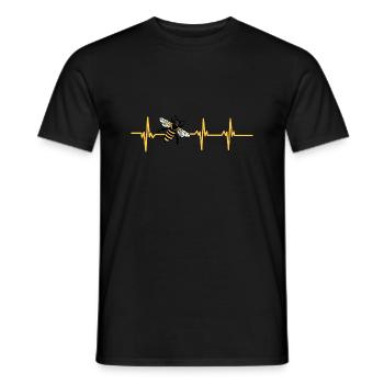 Battement de cœur abeille - T-shirt homme - noir - Devant - AI Model Male 178 light (178cm)