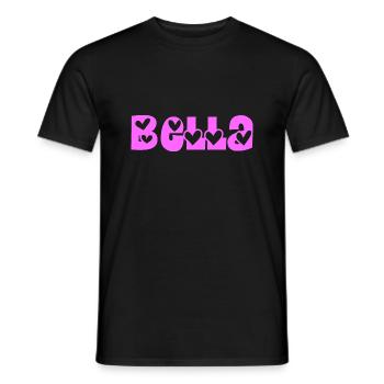 Bella Girl First Name - Men's T-Shirt - black - Front - AI Model Male 178 light (178cm)