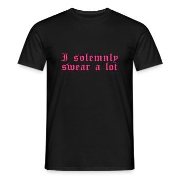 Drôle de dicton: Je jure solennellement beaucoup - T-shirt homme - noir - Devant - AI Model Male 178 light (178cm)