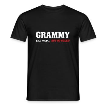 Grammy Like Mom But No Rules Funny Grandmother - Men's T-Shirt - black - Front - AI Model Male 178 light (178cm)