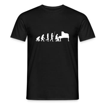 Klavier Musik - Männer T-Shirt - Schwarz - Vorne - AI Model Male 178 light (178cm)
