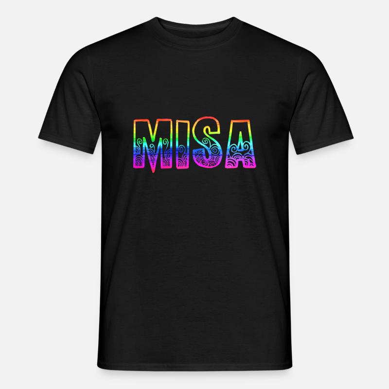 misa rs regenbogen - Männer T-Shirt - Schwarz