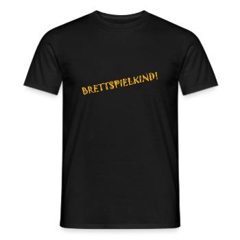 brettspielkind gelb - Männer T-Shirt - Schwarz - Vorne - AI Model Male 178 light (178cm)