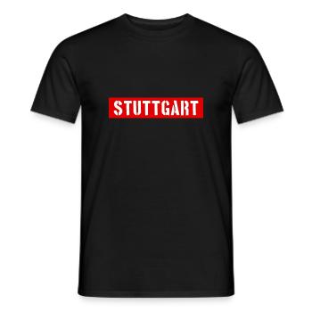 Stuttgart - Baden-Württemberg - Men's T-Shirt - black - Front - AI Model Male 178 light (178cm)