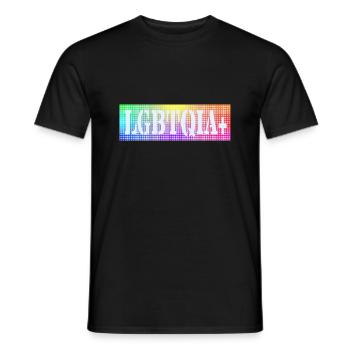 LGBTQIA+ Regenbogen - Männer T-Shirt - Schwarz - Vorne - AI Model Male 178 light (178cm)