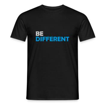 Soyez différent Logo Design - T-shirt homme - noir - Devant - AI Model Male 178 light (178cm)