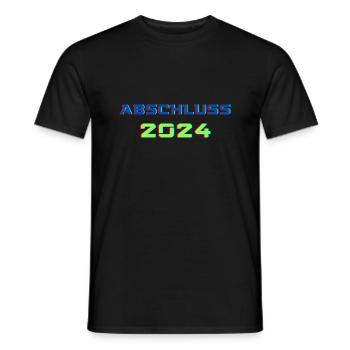 Abschluss 2024 - Männer T-Shirt - Schwarz - Vorne - AI Model Male 178 light (178cm)
