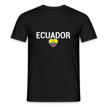 Ecuador Ecuadorianische Flagge - Männer T-Shirt - Schwarz - Vorne - AI Model Male 178 light (178cm)