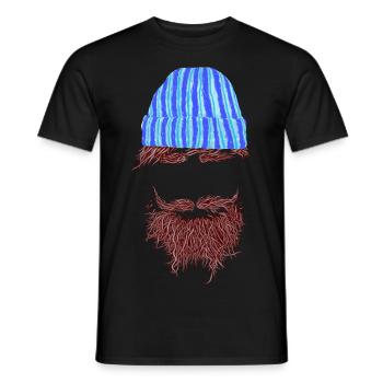 HIPSTER - Men's T-Shirt - black - Front - AI Model Male 178 light (178cm)