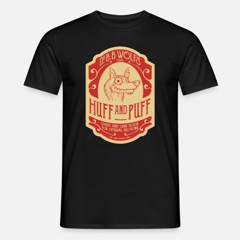 Dr. BB Wolf's "Huff And Puff" - Men's T-Shirt - black