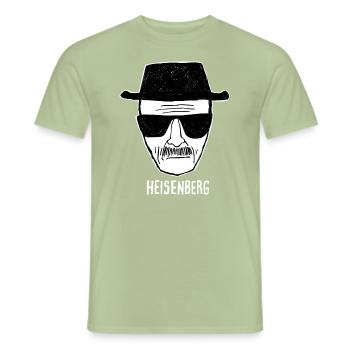 Breaking Bad Heisenberg Sketch - Men's T-Shirt - sage - Front - AI Model Male 178 light (178cm)