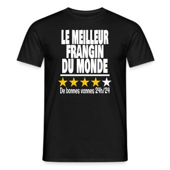 le meilleur frangin du monde - T-shirt homme - noir - Devant - AI Model Male 178 light (178cm)