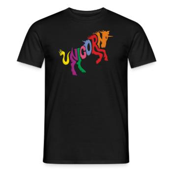 Unicorn - Männer T-Shirt - Schwarz - Vorne - AI Model Male 178 light (178cm)