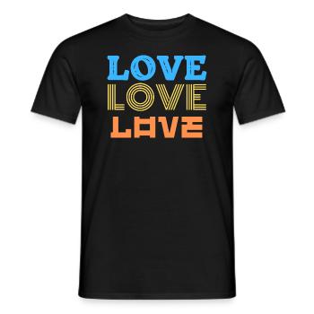 What is Love Love Love - Männer T-Shirt - Schwarz - Vorne - AI Model Male 178 light (178cm)