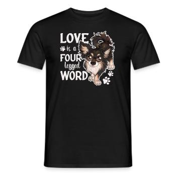 Chihuahua Liebe Vierbeiner Geschenk Hundehalter - Männer T-Shirt - Schwarz - Vorne - AI Model Male 178 light (178cm)