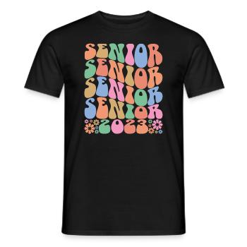 Senior 2023 - Graduated Students Graduation Party - Men's T-Shirt - black - Front - AI Model Male 178 light (178cm)