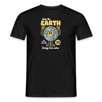 Keep the Earth - Männer T-Shirt - Schwarz - Vorne - AI Model Male 178 light (178cm)