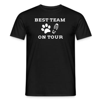 Meilleure équipe en tournée Idée cadeau Cadeau Chien Love - T-shirt homme - noir - Devant - AI Model Male 178 light (178cm)
