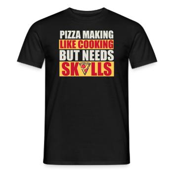 Pizza machen wie kochen, man muss es aber können - Männer T-Shirt - Schwarz - Vorne - AI Model Male 178 light (178cm)