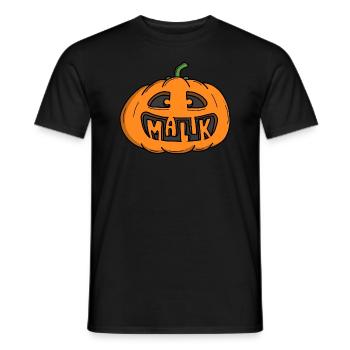 Malik Halloween Kürbis - Männer T-Shirt - Schwarz - Vorne - AI Model Male 178 light (178cm)