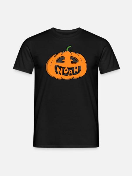 Noah Halloween Pumpkin - Men's T-Shirt - black