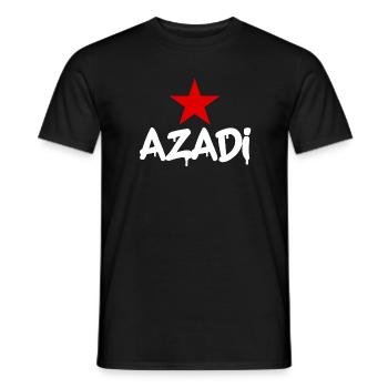 Étoile Azadi - T-shirt homme - noir - Devant - AI Model Male 178 light (178cm)