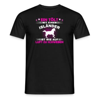 Tölt mit Isländer Islandpferd Mädchen Geschenk süß - Männer T-Shirt - Schwarz - Vorne - AI Model Male 178 light (178cm)