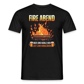 Grillmeister BBQ Feierabend Grill Chef Holzkohle - Männer T-Shirt - Schwarz - Vorne - AI Model Male 178 light (178cm)