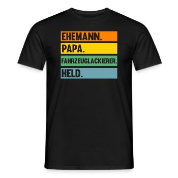 Lackierer Papa Vater Autolackierer Fahrzeuglackier - Männer T-Shirt - Schwarz - Vorne - AI Model Male 178 light (178cm)