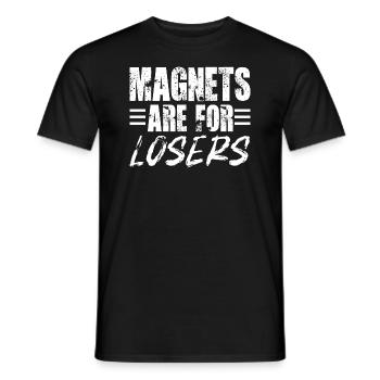 Magnets Are For Losers Electric Car Racing - Männer T-Shirt - Schwarz - Vorne - AI Model Male 178 light (178cm)