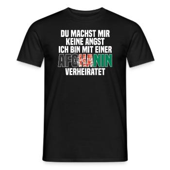 Du machst mir Keine Angst ich bin mit einer Afghan - Männer T-Shirt - Schwarz - Vorne - AI Model Male 178 light (178cm)