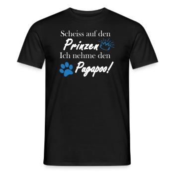 Scheiss auf den Prinzen, ich nehme den Pugapoo! - Männer T-Shirt - Schwarz - Vorne - AI Model Male 178 light (178cm)