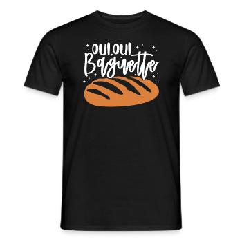 Oui Oui Baguette - T-shirt homme - noir - Devant - AI Model Male 178 light (178cm)
