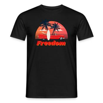 Freedom - Männer T-Shirt - Schwarz - Vorne - AI Model Male 178 light (178cm)
