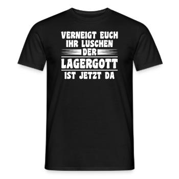 Lagergott Staplerfahrer Logistiker Lagerist Gabels - Männer T-Shirt - Schwarz - Vorne - AI Model Male 178 light (178cm)