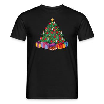 Weihnachtsbaum Frohe Weihnacht Geschenk Tannenbaum - Männer T-Shirt - Schwarz - Vorne - AI Model Male 178 light (178cm)