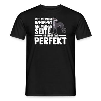 Hund Whippet - Männer T-Shirt - Schwarz - Vorne - AI Model Male 178 light (178cm)