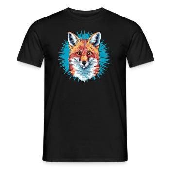 Fuchs - Illustration - Männer T-Shirt - Schwarz - Vorne - AI Model Male 178 light (178cm)