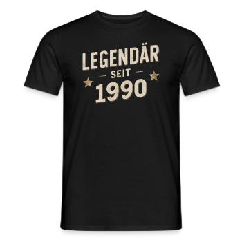 Légendaire depuis 1990 - T-shirt homme - noir - Devant - AI Model Male 178 light (178cm)
