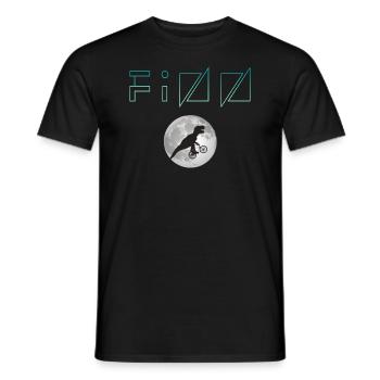 FINN - Schöner Jungen Name mit Dinosaurier - Männer T-Shirt - Schwarz - Vorne - AI Model Male 178 light (178cm)