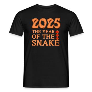 The Year Of The Snake 2025 - Chinese Year - Men's T-Shirt - black - Front - AI Model Male 178 light (178cm)