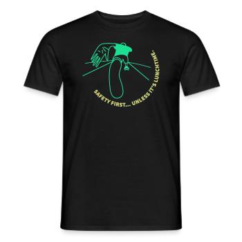 Fun Gift for Electrician spark Motto - Men's T-Shirt - black - Front - AI Model Male 178 light (178cm)
