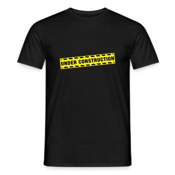 under_construction_de2 - Men's T-Shirt - black - Front - AI Model Male 178 light (178cm)