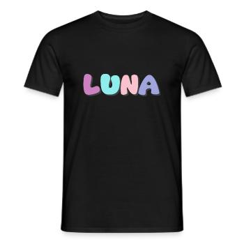 Name - Luna - Men's T-Shirt - black - Front - AI Model Male 178 light (178cm)