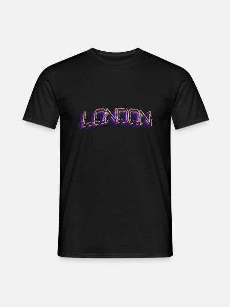 LONDON DREI FARBEN - Männer T-Shirt - Schwarz