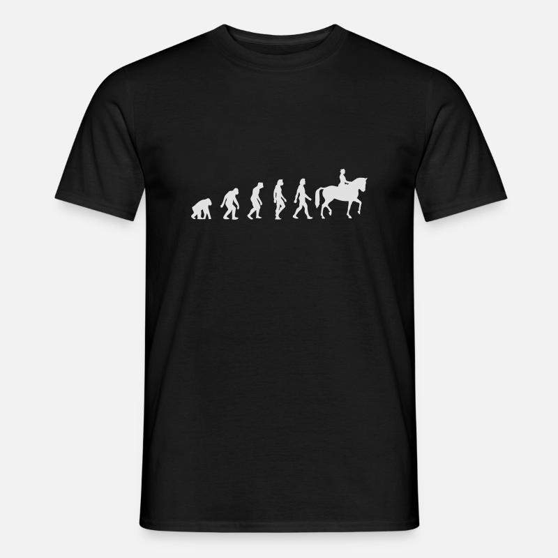 Die Evolution des Reitens - Männer T-Shirt - Schwarz