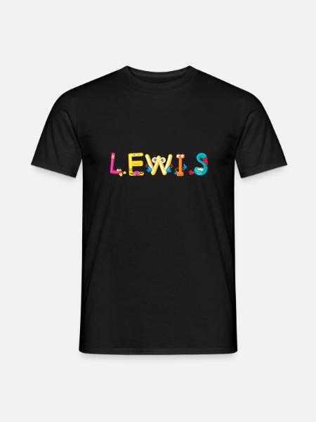 Lewis - Männer T-Shirt - Schwarz