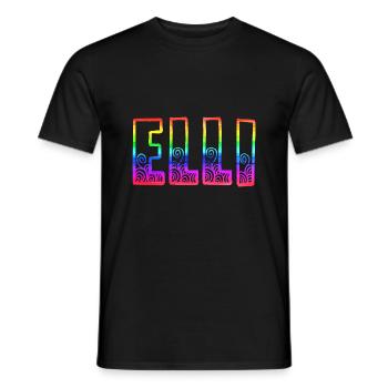 elli rs rainbow - Men's T-Shirt - black - Front - AI Model Male 178 light (178cm)