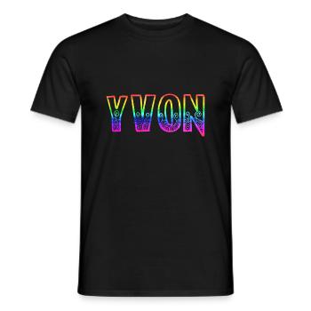 yvon rs arc-en-ciel - T-shirt homme - noir - Devant - AI Model Male 178 light (178cm)